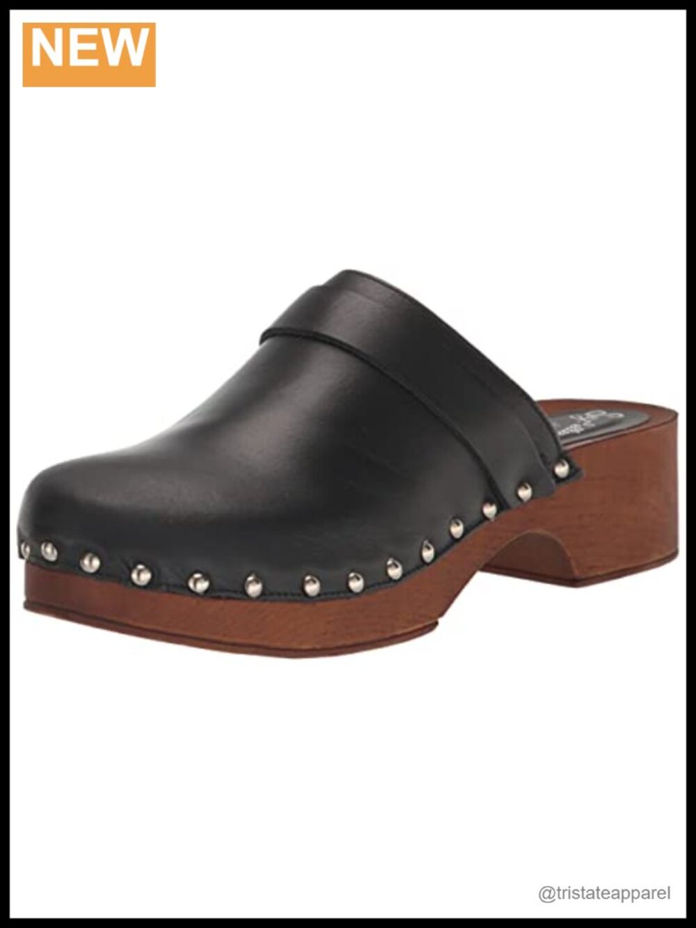 Seychelles Leather Clog Block Heel Closed Toe Slip-On Casual Made in Italy